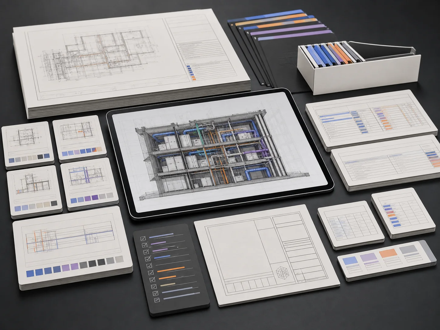 Kit vizual cu template Revit MEP, sheet-uri și checklist QA/QC